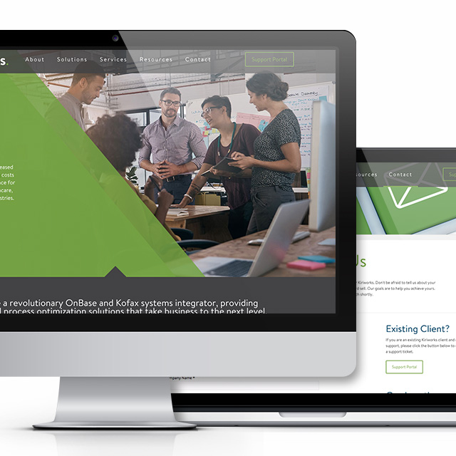 Kiriworks website mockup