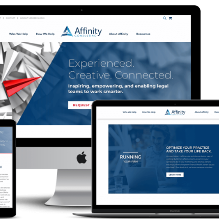 Affinity Consulting website mockups