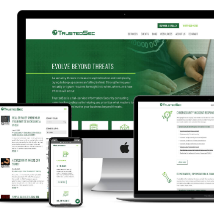 TrustedSec website mockups