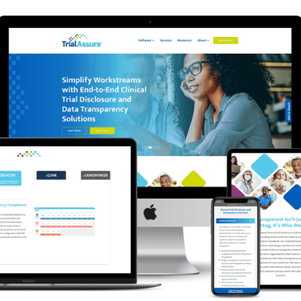 TrialAssure website mockups